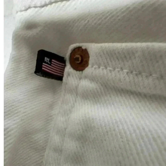 Ralph Lauren High-Rise Relaxed Cropped Jean White Size 8 - Picture 8 of 12